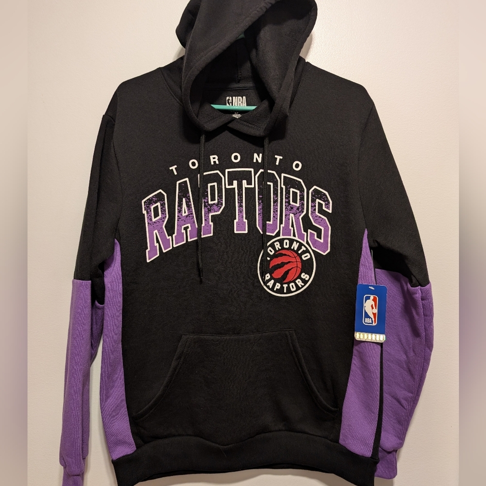 Toronto Raptors Black and Purple Hoodie Adult Size SP Brand New With Tag